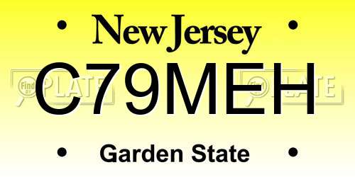 C79MEH New Jersey License Plate