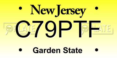 C79PTF New Jersey License Plate