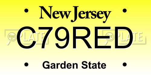 C79RED New Jersey License Plate