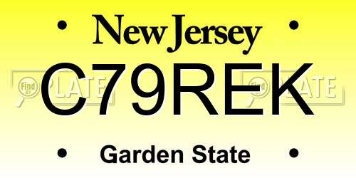 C79REK New Jersey License Plate