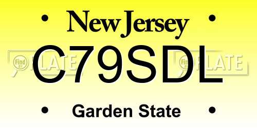 C79SDL New Jersey License Plate
