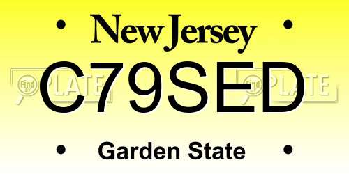 C79SED New Jersey License Plate