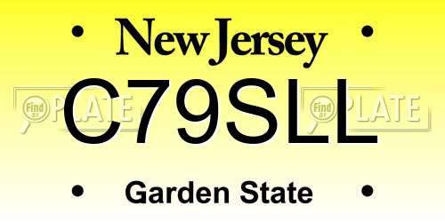 C79SLL New Jersey License Plate