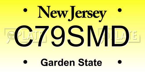 C79SMD New Jersey License Plate
