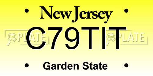 C79TIT New Jersey License Plate