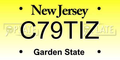 C79TIZ New Jersey License Plate