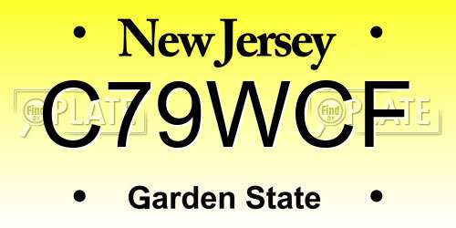 C79WCF New Jersey License Plate