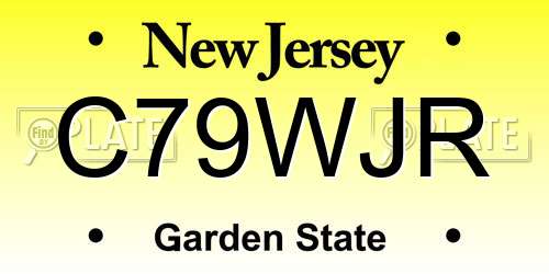 C79WJR New Jersey License Plate