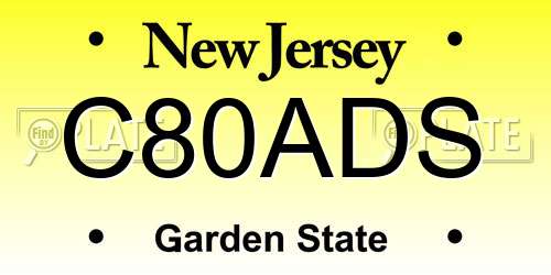 C80ADS New Jersey License Plate