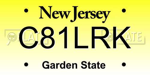 C81LRK New Jersey License Plate