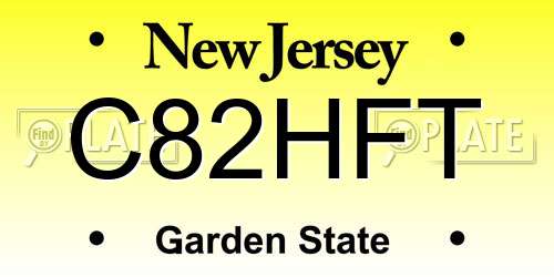 C82HFT New Jersey License Plate