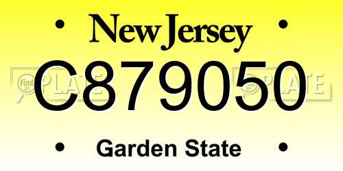 C879050 New Jersey License Plate