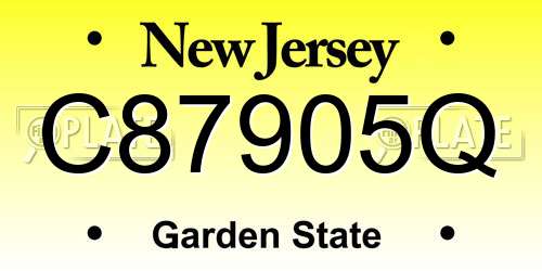 C87905Q New Jersey License Plate