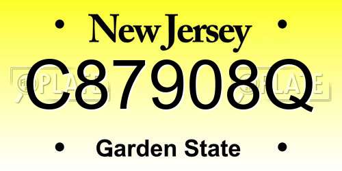 C87908Q New Jersey License Plate