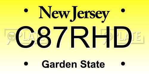 C87RHD New Jersey License Plate