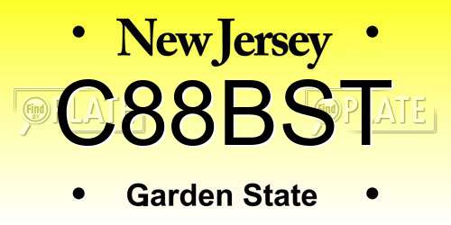 C88BST New Jersey License Plate