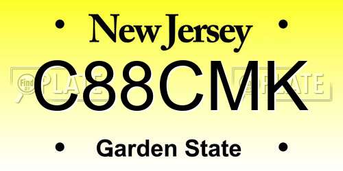 C88CMK New Jersey License Plate