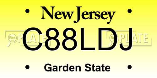 C88LDJ New Jersey License Plate
