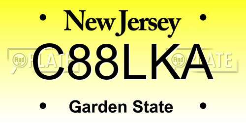 C88LKA New Jersey License Plate
