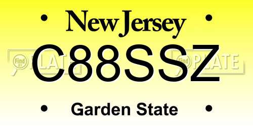 C88SSZ New Jersey License Plate