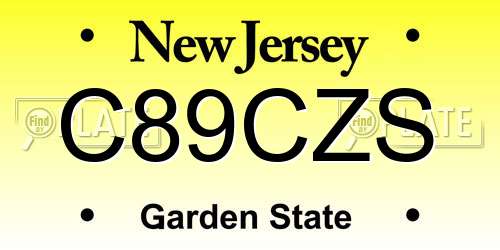 C89CZS New Jersey License Plate