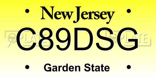 C89DSG New Jersey License Plate