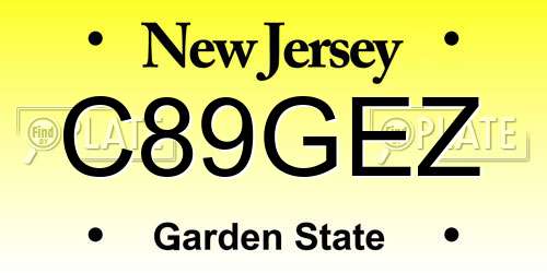 C89GEZ New Jersey License Plate