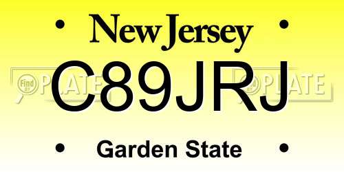 C89JRJ New Jersey License Plate