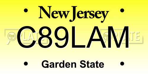 C89LAM New Jersey License Plate