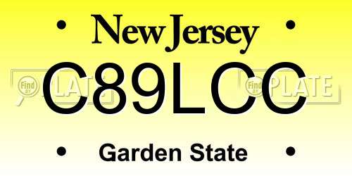 C89LCC New Jersey License Plate