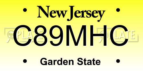 C89MHC New Jersey License Plate