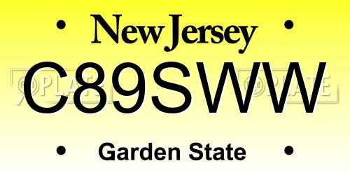 C89SWW New Jersey License Plate
