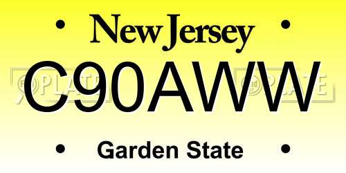 C90AWW New Jersey License Plate