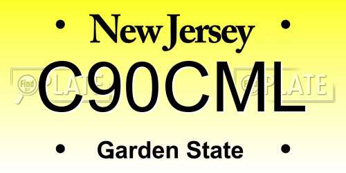 C90CML New Jersey License Plate