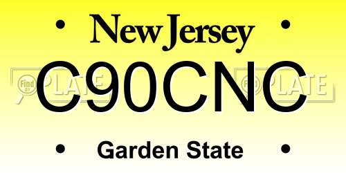C90CNC New Jersey License Plate