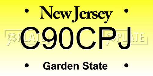 C90CPJ New Jersey License Plate