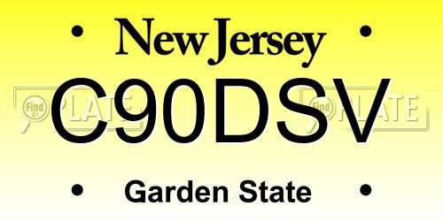 C90DSV New Jersey License Plate