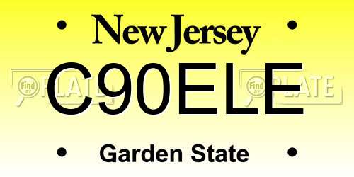 C90ELE New Jersey License Plate
