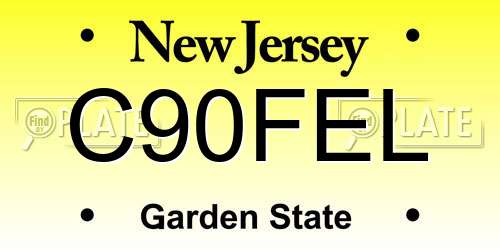 C90FEL New Jersey License Plate