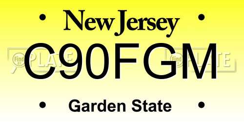 C90FGM New Jersey License Plate