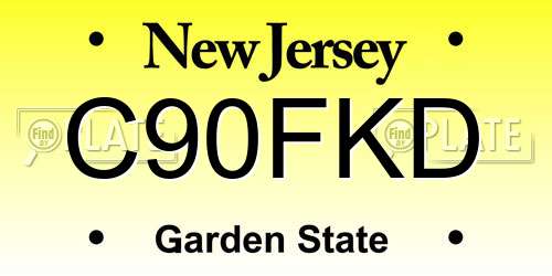C90FKD New Jersey License Plate