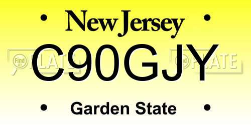 C90GJY New Jersey License Plate