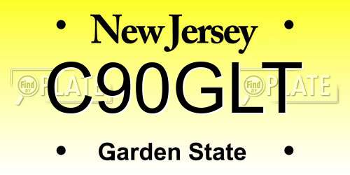 C90GLT New Jersey License Plate
