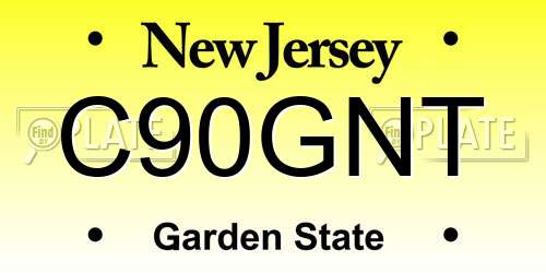C90GNT New Jersey License Plate