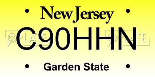 C90HHN New Jersey License Plate