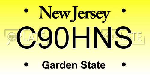 C90HNS New Jersey License Plate