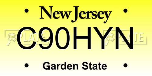 C90HYN New Jersey License Plate