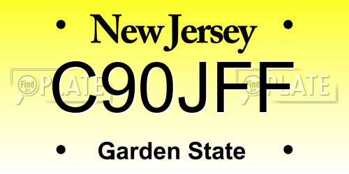 C90JFF New Jersey License Plate