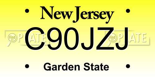 C90JZJ New Jersey License Plate