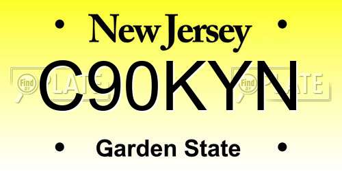 C90KYN New Jersey License Plate